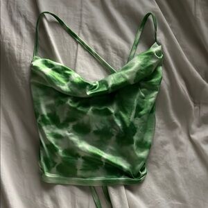 Green Tie-Dye Women's Top